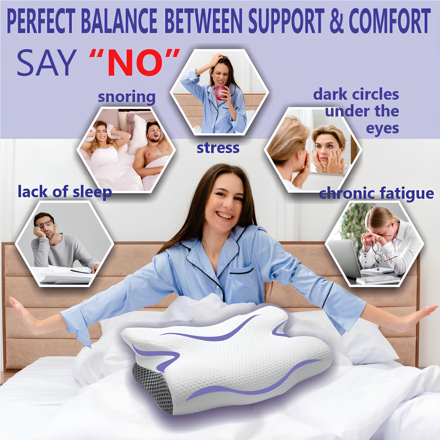 Vivreé™ Side Sleep – Memory Foam Pillow