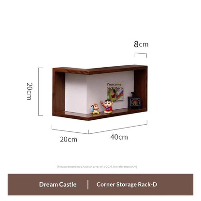 Vivree™ LumiCorner - Smart Ambient Display Shelves (Wood Edition)